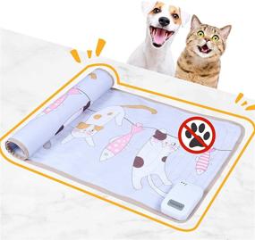 img 4 attached to 🐶 DOGNESS Repellent Mat for Cats and Dogs Behavior Training - Pet Shock Mat for Effective Indoor Furniture Deterrence, 60* 15 Inches - Battery-Operated Electric Fence with 3 Training Modes (Cat Balcony Included)