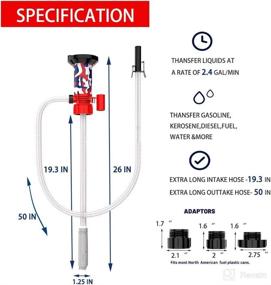 img 3 attached to 🔥 Топливный насос Hoingpump с автоматической остановкой - эффективный насос для перекачки жидкостей всех размеров газовых бочек