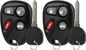 img 1 attached to 🔑 2003-2007 Cadillac CTS Key Fob Keyless Entry Remote + PK3 Key - Set of 2 (12223130-50)