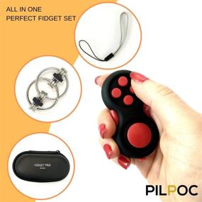 img 1 attached to Fidget Controller Toy: PILPOC Fidget Pad For Improved Focus, Stress And Anxiety Relief, ADHD Clicker, Fidget Clicker, Remote Control Fidget Toy, Sensory Kids Toy Controller