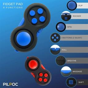 img 2 attached to Fidget Controller Toy: PILPOC Fidget Pad For Improved Focus, Stress And Anxiety Relief, ADHD Clicker, Fidget Clicker, Remote Control Fidget Toy, Sensory Kids Toy Controller