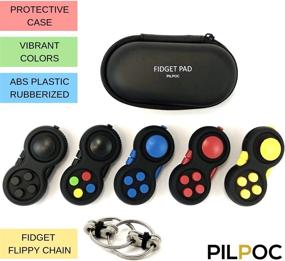 img 3 attached to Фигет контроллер игрушка: PILPOC фигет пэд для повышения концентрации, снятия стресса и тревоги, кликер ADHD, фигет кликер, игрушка-пульт управления фигетом, контроллер детской чувствительности.