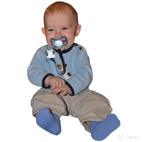 img 3 attached to 🍼 Baby Buddy Universal Pacifier Holder Clip - Easy-Snap to Paci or Attach with Universal-Fit Silicone Ring - Pacifier Clip for Babies 4+ Months & Toddler Boys/Girls, Blue with White Stitching