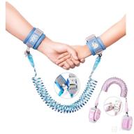 🔒 2 pack anti lost wrist link - wszcml toddler safety leash with key lock, reflective child walking harness rope leash for kids & babies - blue (8.2ft) + light pink (4.92ft) logo