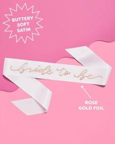 img 3 attached to Get Ready To Party: Xo, Fetti Bride To Be Sash In White + Rose Gold - Perfect Bachelorette Party Decorations, Bridal Shower Gift, And Bridesmaid Favor!