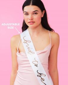 img 2 attached to Get Ready To Party: Xo, Fetti Bride To Be Sash In White + Rose Gold - Perfect Bachelorette Party Decorations, Bridal Shower Gift, And Bridesmaid Favor!