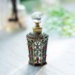 10ml antique glass perfume bottle empty vintage jeweled crystal decanter vial decorative fancy logo