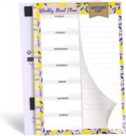 stay organized and plan your meals with oriday's magnetic weekly meal planner and grocery list - yellow lemon (52 sheets) logo