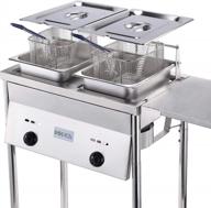 bioexcel outdoor propane deep fryer with 2 stainless steel baskets & lids, adjustable temperature regulator (ss22) logo