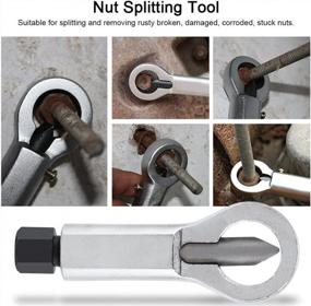 img 1 attached to 45# Steel Heavy Duty Nut Splitter Single, Broken Damaged Screw Nut Removal Splitting Tools 4 Sizes (7.52Cm/2.950.79In)