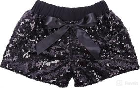 img 4 attached to Glittery Charm: Cilucu Baby Girls Sequin Shorts with Dual Sparkling Sides