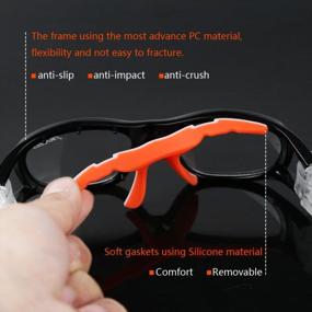 img 1 attached to PELLOR Safety Goggles, Saftey Glasses Goggles Anti Fog Eye Goggles Safety Protection Sports Eyewear Protective Glasses Antifog Lens Replaceable- Black