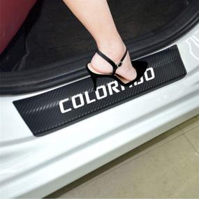 img 2 attached to JEYODA Door Entry Guard Carbon Fiber Car Door Sills Sticker Car Scuff Welcome Plate Stickers Vinyl Sticker For Color (White)