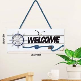 img 1 attached to Welcome Guests In Style With Beach-Inspired Wall Decor: Nautical, Mediterranean, And Coastal Farmhouse Themed Sign For Door Or Porch