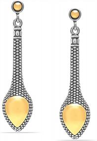 img 4 attached to LeCalla'S Balinese Antique Filigree Drop Earrings - 925 Sterling Silver For Ladies And Teens