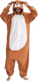 img 3 attached to Get Cozy And Cute With Adult Bear Onesie Pajamas