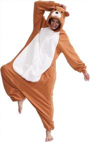 img 4 attached to Get Cozy And Cute With Adult Bear Onesie Pajamas