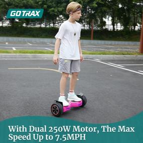 img 3 attached to GOTRAX E4 All Terrain Hoverboard With 8.5" Offroad Tires, Music Speaker And UL2272 Certification – Ride Up To 7 Miles On Dual 250W Motors At 7.5Mph