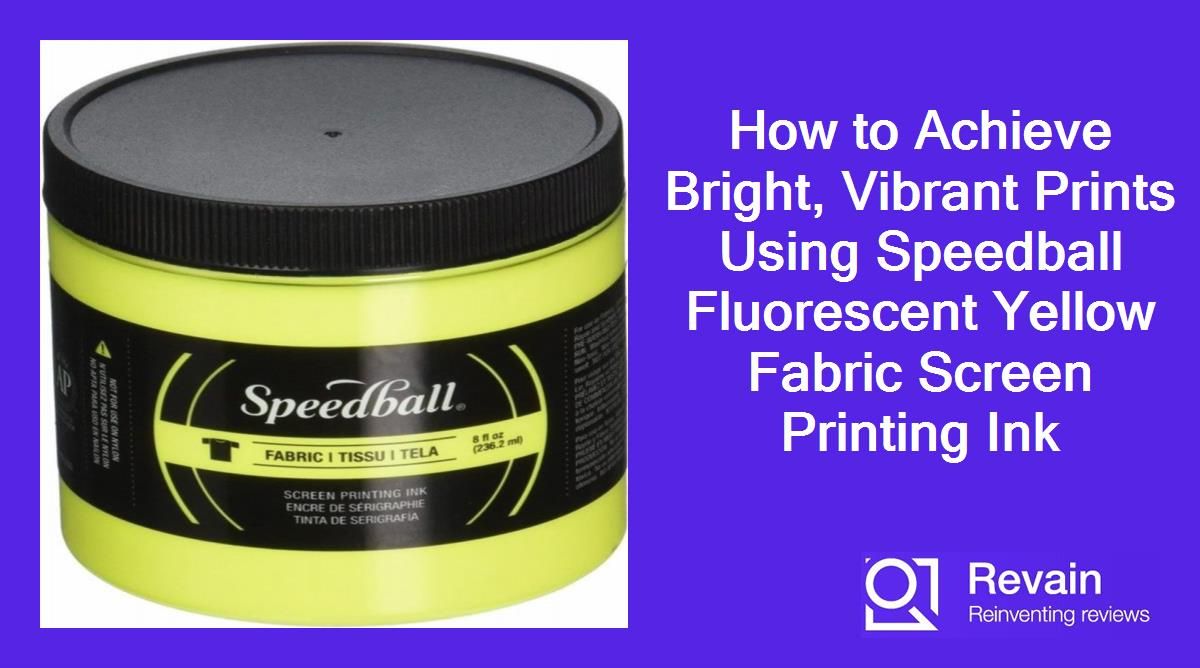 How to Achieve Bright, Vibrant Prints Using Speedball Fluorescent Yellow Fabric Screen Printing Ink