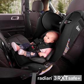 img 3 attached to Diono Radian 3RXT SafePlus, 4-In-1 Convertible Car Seat, Rear And Forward Facing, SafePlus Engineering, 3 Stage Infant Protection, 10 Years 1 Car Seat, Slim Fit 3 Across, Black Jet