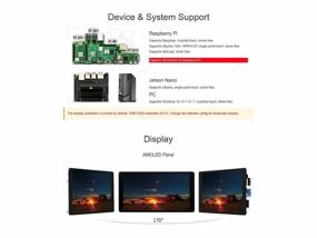 img 1 attached to 🖥️ Waveshare 5.5inch HDMI AMOLED 1080x1920 Monitor with Capacitive Touch Screen, Toughened Glass Cover, and Multi-System Compatibility - Perfect for Raspberry Pi4 and Mini PCs