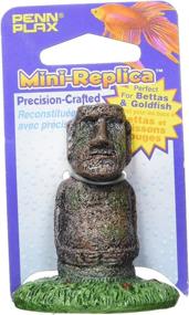 img 1 attached to Easter Island Aquarium Statue by Penn 🗿 Plax - High-Grade Resin for Enhanced Aquarium Décor