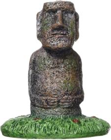 img 2 attached to Easter Island Aquarium Statue by Penn 🗿 Plax - High-Grade Resin for Enhanced Aquarium Décor