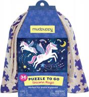 пазл для путешествий из 36 деталей для детей от 3 лет: mudpuppy unicorn magic to go, нетоксичные и безопасные материалы! логотип