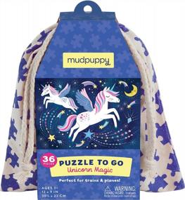 img 4 attached to Пазл для путешествий из 36 деталей для детей от 3 лет: Mudpuppy Unicorn Magic To Go, нетоксичные и безопасные материалы!