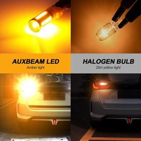 img 3 attached to Pack Of 2 Auxbeam 3156 T25 P27W LED Light Bulbs In Amber Yellow - 50W, 33Pcs LED 3020 SMD, 6000LM For Turn Signals, Brake & Reverse Lights, And Tail Lights
