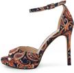 women's high heel sandals d'orsay peep toe ankle strap floral pumps sexy stiletto wedding dress shoes logo