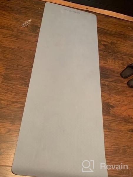 img 1 attached to Get Your Zen On: Extra Thick Non-Slip Yoga Mat With Strap For Yoga, Pilates, And More! review by Brad Collins