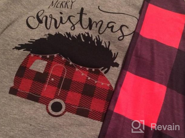 img 1 attached to Women'S Plaid Splicing Christmas Truck Tree Long Sleeve Raglan T-Shirt - Perfect For The Holiday Season! review by Jun Alves