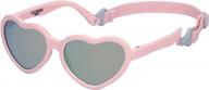 heart-shaped baby sunglasses with strap for girls, uv-protected frames for infants and toddlers aged 3-24 months by cocosand logo