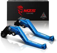 🔵 blue cnc adjustable short square brake clutch levers for yzf r1 r1m r1s 2015-2021, yzf r6 2017-2020, mt09 mt-09 sp 2021-2022, tracer 900 gt 2021-2022 логотип