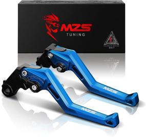 img 4 attached to 🔵 Blue CNC Adjustable Short Square Brake Clutch Levers for YZF R1 R1M R1S 2015-2021, YZF R6 2017-2020, MT09 MT-09 SP 2021-2022, Tracer 900 GT 2021-2022