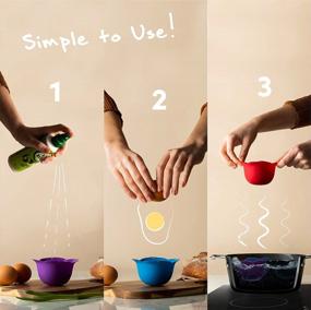 img 1 attached to 4 Set Kitzini Poached Egg Cup: BPA Free, Microwave & Dishwasher Safe, Nonstick Silicone Egg Pod Perfect For No Mess Cooking!