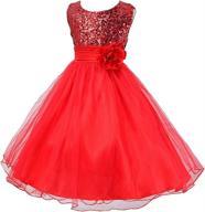 wocau little sequin sleeveless flower girls' clothing ~ dresses логотип