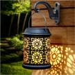 illuminate your outdoor spaces with denicmic solar lantern - stylish, waterproof and easy to hang logo