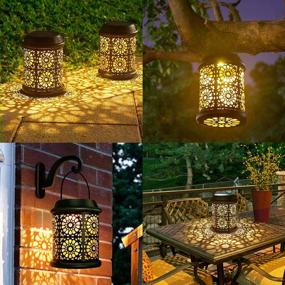 img 2 attached to Illuminate Your Outdoor Spaces With DenicMic Solar Lantern - Stylish, Waterproof And Easy To Hang