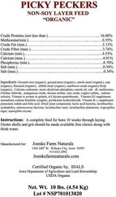 img 2 attached to Picky Peckers 10 lbs Organic Chicken Layer Feed - USDA Certified, 100% Organic
