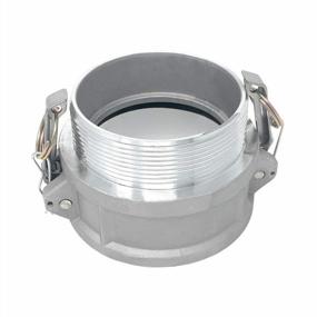 img 2 attached to Gloxco Aluminum Type B Cam And Groove Fitting, 4" Female Camlock X 4" Male NPT (CAM-40-B-AL)
