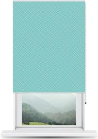 img 3 attached to Blackout Window Shade With Modern Aqua Peaks Pattern - ShadePix Window Shade Available In Size 36 X 54