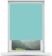 blackout window shade with modern aqua peaks pattern - shadepix window shade available in size 36 x 54 logo
