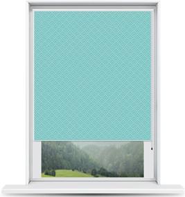 img 4 attached to Blackout Window Shade With Modern Aqua Peaks Pattern - ShadePix Window Shade Available In Size 36 X 54