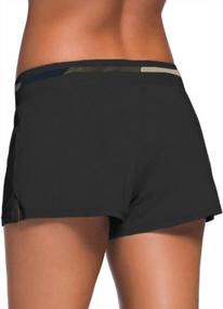 img 1 attached to Plus Size S-3XL Aleumdr Women'S Swim Shorts With Side Split Waistband & Panty!