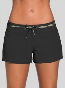 img 3 attached to Plus Size S-3XL Aleumdr Women'S Swim Shorts With Side Split Waistband & Panty!