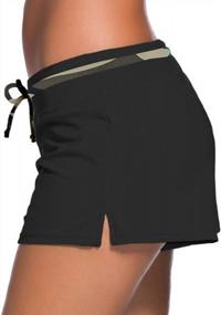 img 2 attached to Plus Size S-3XL Aleumdr Women'S Swim Shorts With Side Split Waistband & Panty!