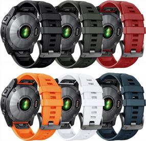 img 4 attached to NotoCity 26Mm Quickfit Silicone Watch Band For Fenix 7X, Fenix 6X, Fenix 5X, And Fenix 5X Plus Smartwatches