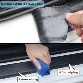 img 1 attached to MAG-AI 4PCS For Silverado Door Sill Scratch Protectors Interior Accessories